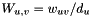 $W_{u,v}=w_{uv}/d_u$